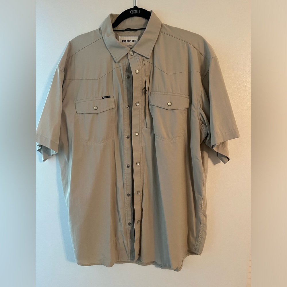 Poncho performance pearl snap shirt